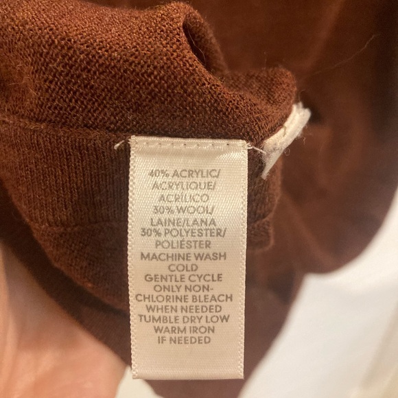 SOLD Ann Taylor Loft Wool Blend Hi Low 3/4 Sleeve Blouse Size Small - Picture 5 of 6